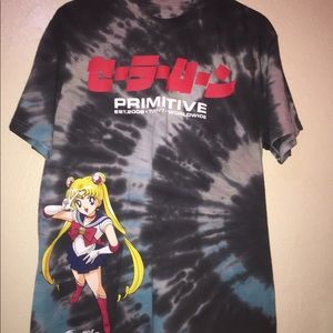 Primitive Tie Dye Sailor Moon Animation Tee shirt